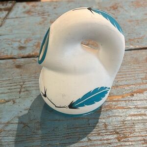 Vintage Little Teal Signed Navajo pitcher 73